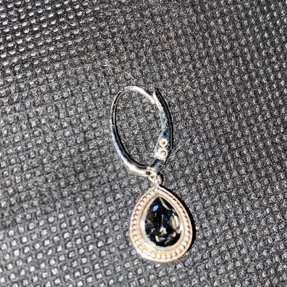 Sterling Silver Crested Ruby & White Sapphire Dro… - image 2